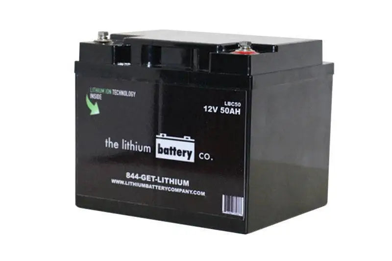 Open 50AH lithium ion battery cover on Portable 12V Lithium Ion Battery