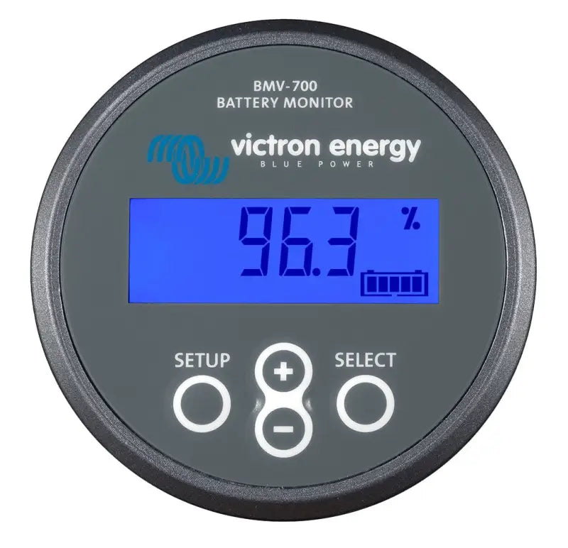 High precision Victron Battery Monitor BMV-700 displaying clear metrics