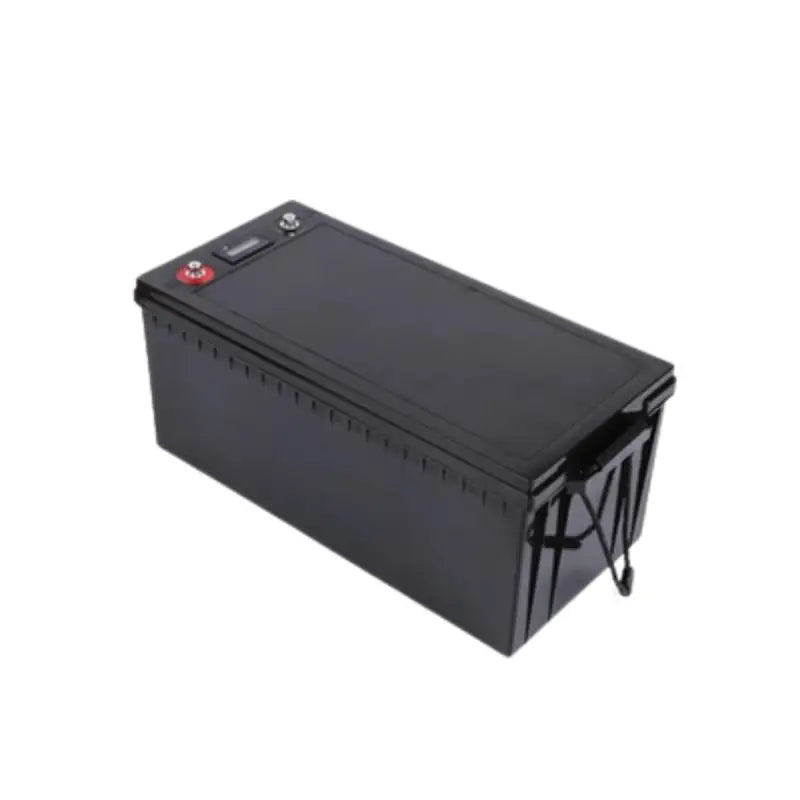 200Ah lithium RV rechargeable battery box with red handle