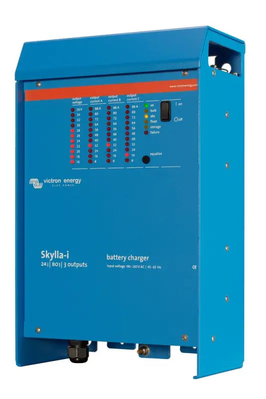 Skylla-i 3-phase voltage stabilizer for lead acid and lithium ion battery charging solution
