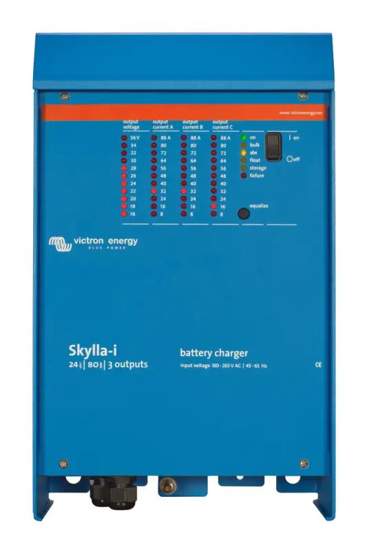 Skylla-i Battery Charger for lead acid and lithium ion, charging solution showcased in sky