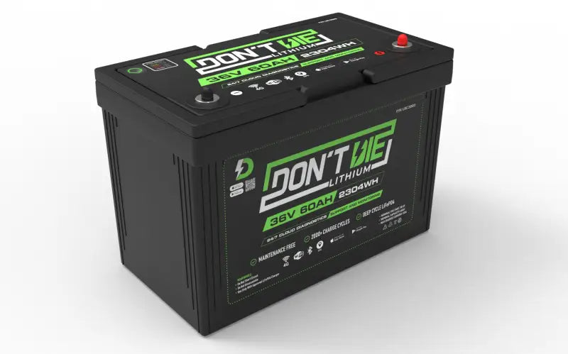 36V 60AH lithium ion battery product showcasing Done Battery 12V - 12AH