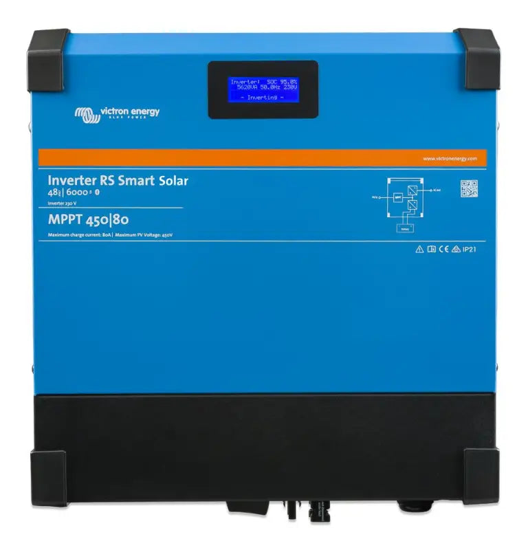 Inverter RS Smart Solar 48/6000 230V showcasing Victron’s MPPT5000 technology