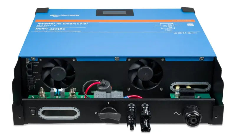 Inverter RS 48/6000 230V Smart Solar portable generator showcasing smart solar technology.