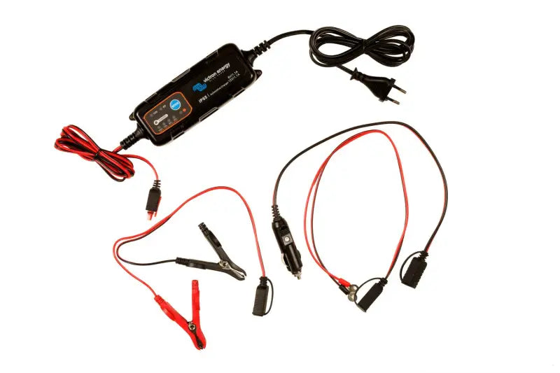 Versatile Automotive IP65 Charger for Lithium Batteries with cables and connectors