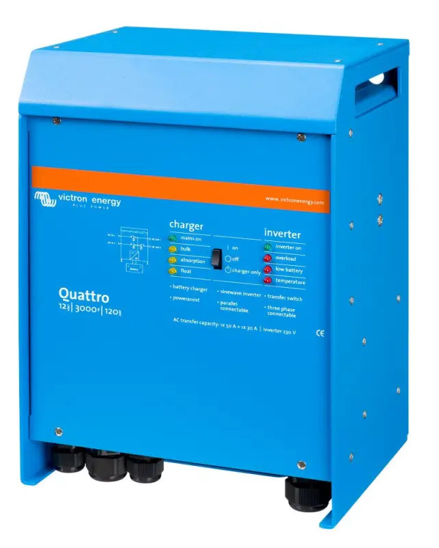 Victron Energy Quattro generator with two AC inputs ensures constant power