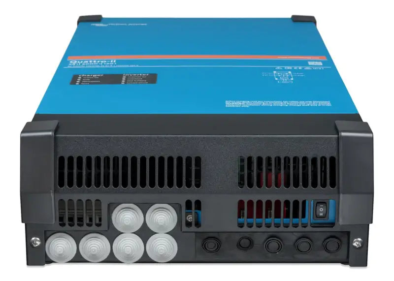 Victron Energy Quattro-II with two AC inputs demonstrating power conversion efficiency