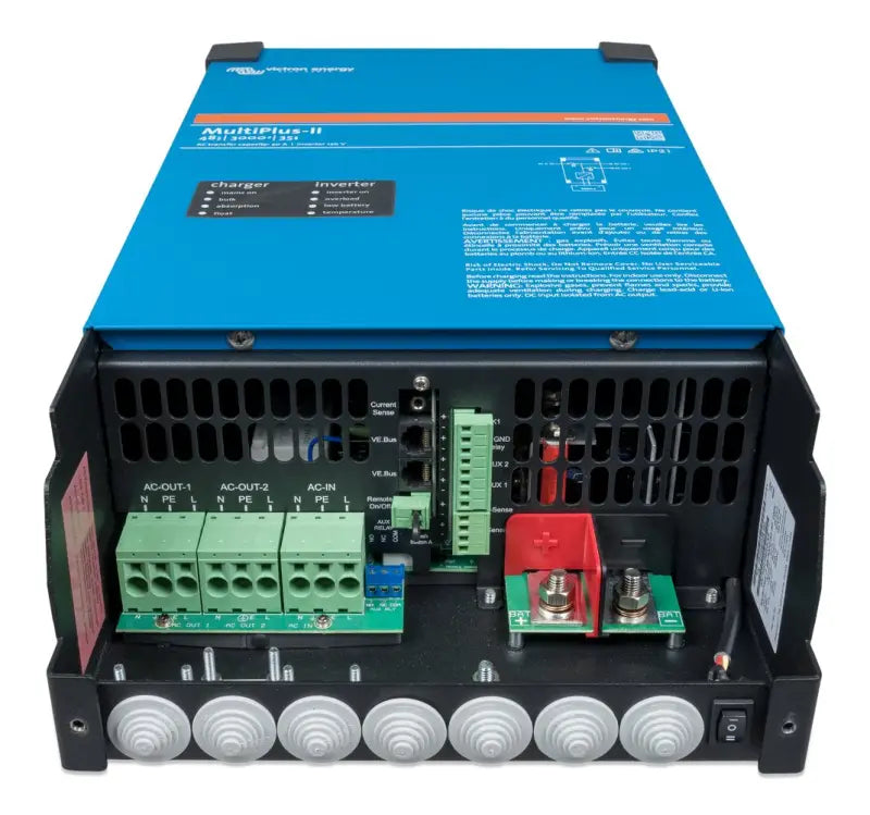 Victron Energy’s MultiPlus-II power inverter for converting to single-phase power