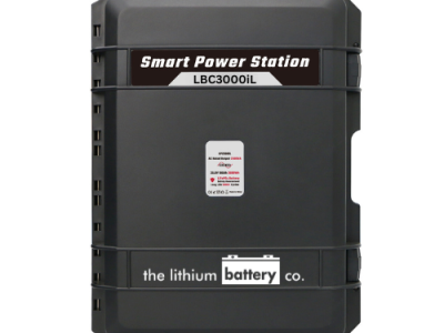 "Image of the LBC3000iL portable power station. The device features a compact and durable design with dimensions of 575 x 421 x 387 mm and a weight of 51 kg. It is equipped with a high-performance LiFePO4 battery, offering a capacity of 3840Wh and a cycle life of over 2000 cycles. The power station supports multiple charging options, including AC wall outlet, solar, car, wind, and DC quick charging. It provides a pure-sine wave AC output with a rated power of 3000VA and a peak power of 6000VA. The device includes various DC outputs such as a cigarette lighter, 5.5mm port, USB, and Type C port, making it suitable for powering a wide range of devices."