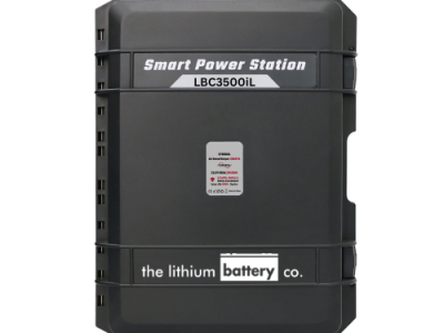 "Image of the LBC3500iL portable power station. The device features a compact and durable design with dimensions of 575 x 421 x 387 mm and a weight of 51 kg. It is equipped with a high-performance LiFePO4 battery, offering a capacity of 3840Wh and a cycle life of over 2000 cycles. The power station supports multiple charging options, including AC wall outlet, solar, car, wind, and DC quick charging. It provides a pure-sine wave AC output with a rated power of 3000VA and a peak power of 6000VA. The device includes various DC outputs such as a cigarette lighter, 5.5mm port, USB, and Type C port, making it suitable for powering a wide range of devices."