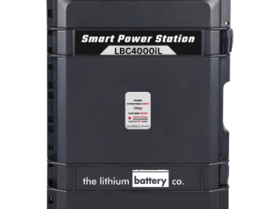 "Image of the LBC4000iL portable power station. The device features a sleek black design with dimensions of 530 x 320 x 430 mm and a weight of 65 kg. It is equipped with a high-performance LiFePO4 battery, offering a capacity of 3480Wh and 150Ah. The power station supports multiple charging options, including solar, AC, car, quick charge, and optional wind charging. It includes a display for easy monitoring and integrated LED lighting. The device is certified with CE and RoHS, ensuring safety and reliability."