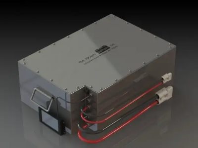 "25.6V 100Ah Lithium Ion Battery - Compact - Showcasing high capacity and space-saving design, perfect for large-scale energy storage, highlighting efficiency and portability."
