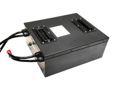 "25.6V 100Ah Lithium Ion Battery - Showcasing versatile power capacity and universal compatibility, perfect for all applications, highlighting long-lasting performance and efficient design."