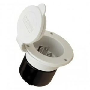 15A Power Inlet for Trailers and Cabins - White