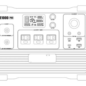 "1000Wh Lithium Battery Portal Power Pack for Outdoor Adventures - Showcasing portable power and high capacity, perfect for outdoor adventures, highlighting versatile charging options and emergency backup applications."