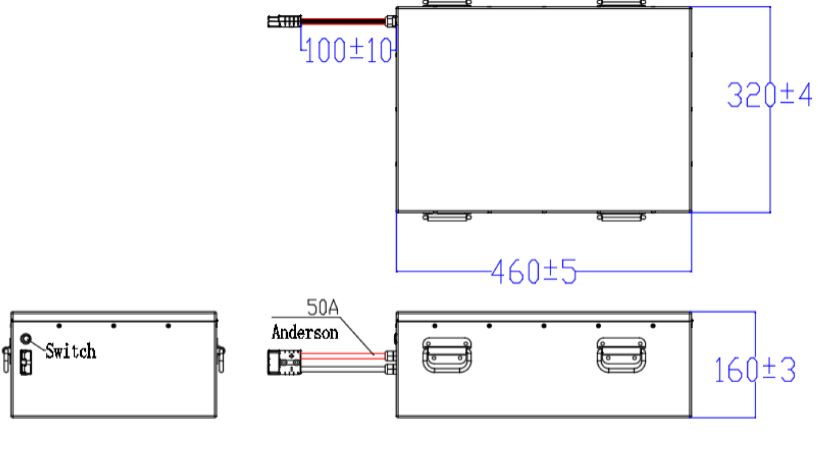 96V 52AH LiFePO4 Battery Pack