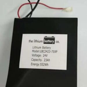 "25.6V 23Ah Lithium Ion Battery with BMS - Showcasing integrated battery management system and high capacity, perfect for energy storage systems, highlighting safety features and efficient power delivery."